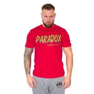 t shirt stort print | rød