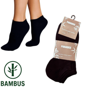 ankelsokker bambus | sort (4 par)