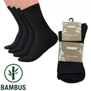 sokker bambus | sort (4 par)