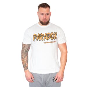 t shirt stort print | hvid